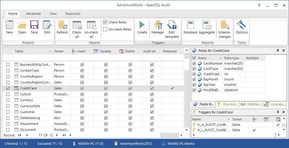 Audit SQL Server database and see who deleted a column value