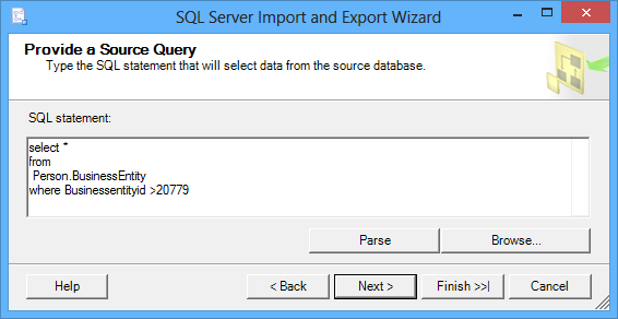 Provide a source query
