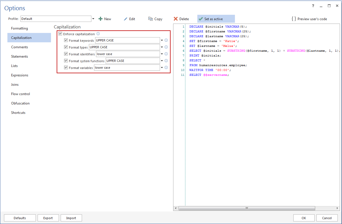 Rules Of Sql Formatting Sql Naming Conventions And Capitalization