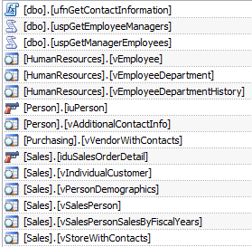 Dialog showing Referencing entities for the Person table
