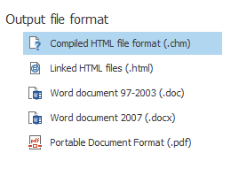 Output file format
