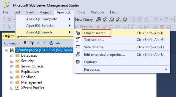 Object search command