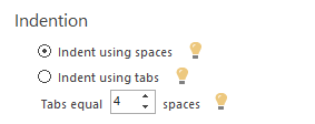 SQL coding style options for indentation in ApexSQL Refactor