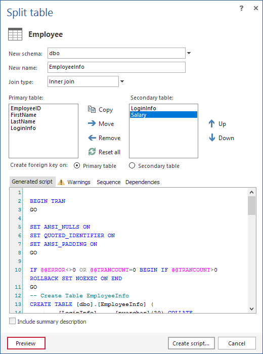 SQL Refactoring techniques – How to split a table in SQL - Solution center