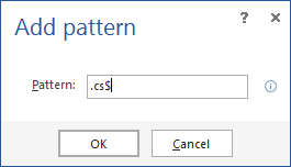 Add Pattern dialog