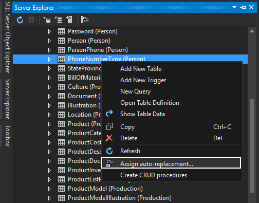 The Assign auto-replacement command