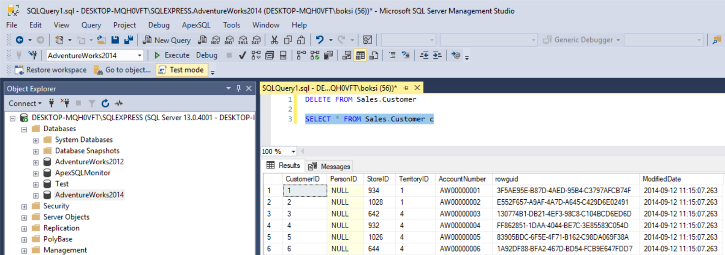 How to prevent accidental data loss from executing a query in SQL