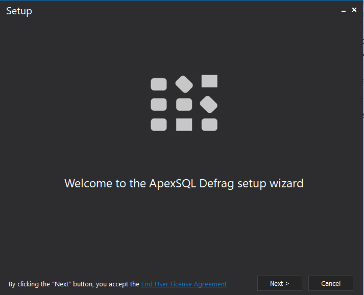 ApexSQL Defrag Installation Wizard