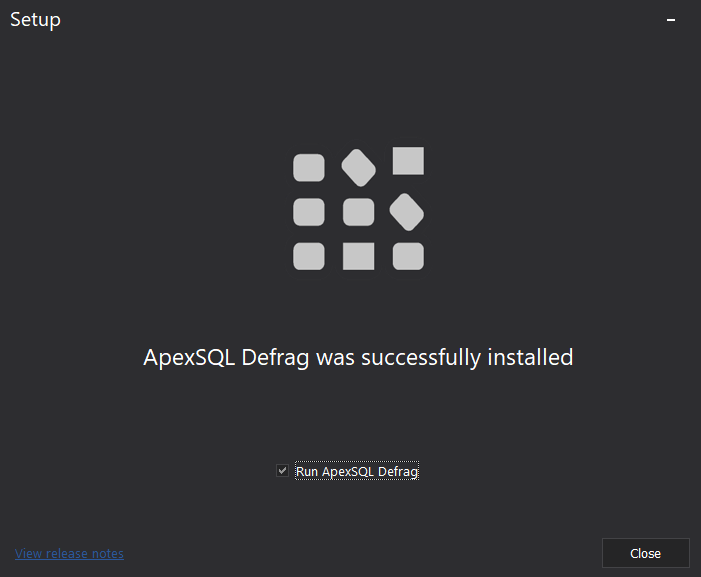 ApexSQl Defrag Installation Wizard_Completed