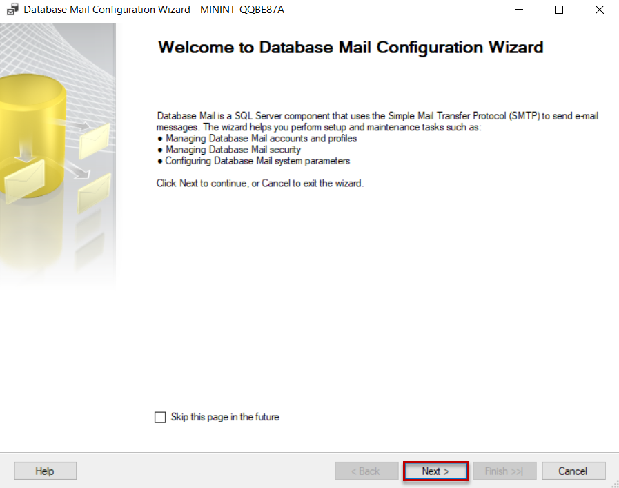 Configure Database Mail_Welcome
