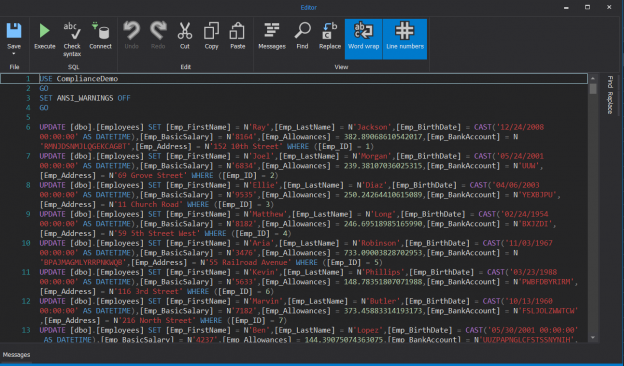 ApexSQL Mask - Script File