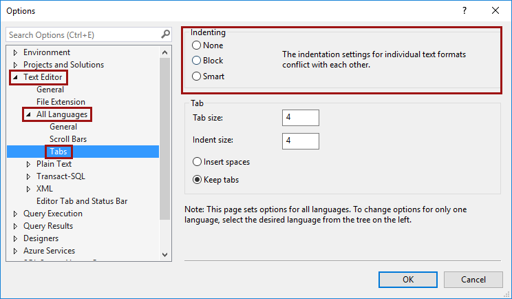 How to format SQL code SQL Server