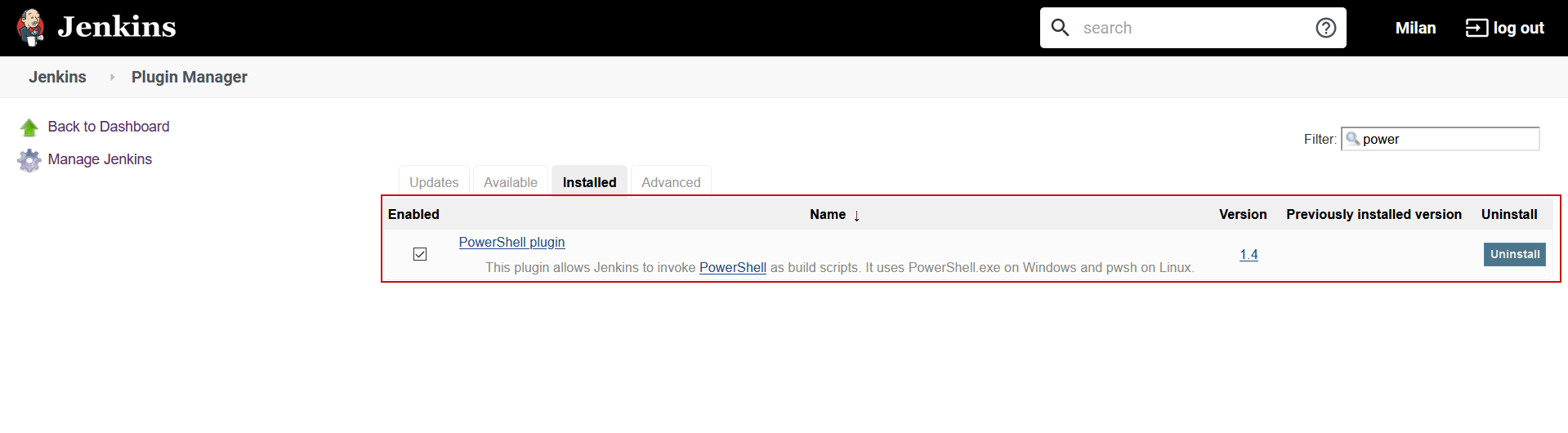 PowerShell plugin for Jenkins 