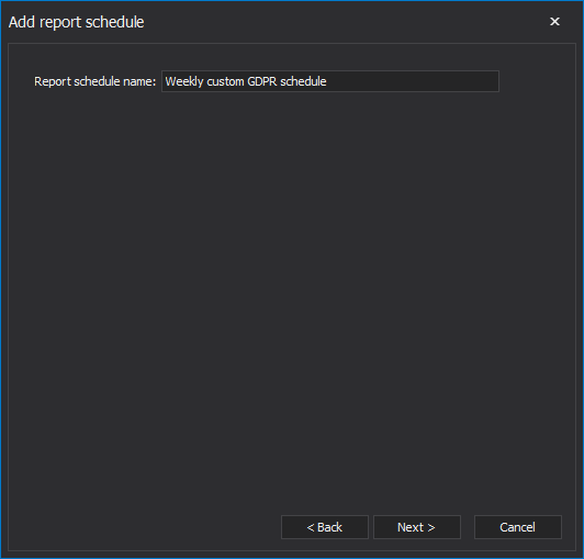 ApexSQL Audit schedule reports title