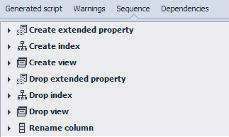 Sequence tab of the Safe rename window