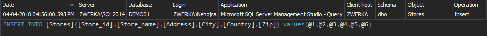 SQL Server Auditing - obfuscated parameters