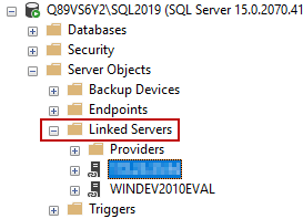 Linked servers list