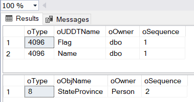 See the objects on which the specified object using undocumented SQL Server stored procedure sp_msdependencies